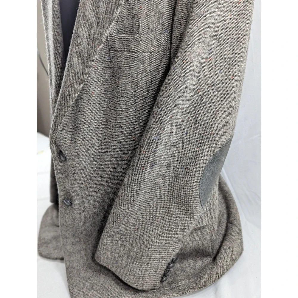 46L Farah Elbow Patch Mens Wool Tweed‎ Ranch Western 2 Button Blazer Sport Coat